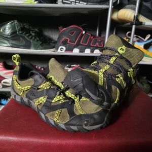 🔥 Merrell Black Green Athletic Hiking Vibram Shoes Size 8.5 Men's
